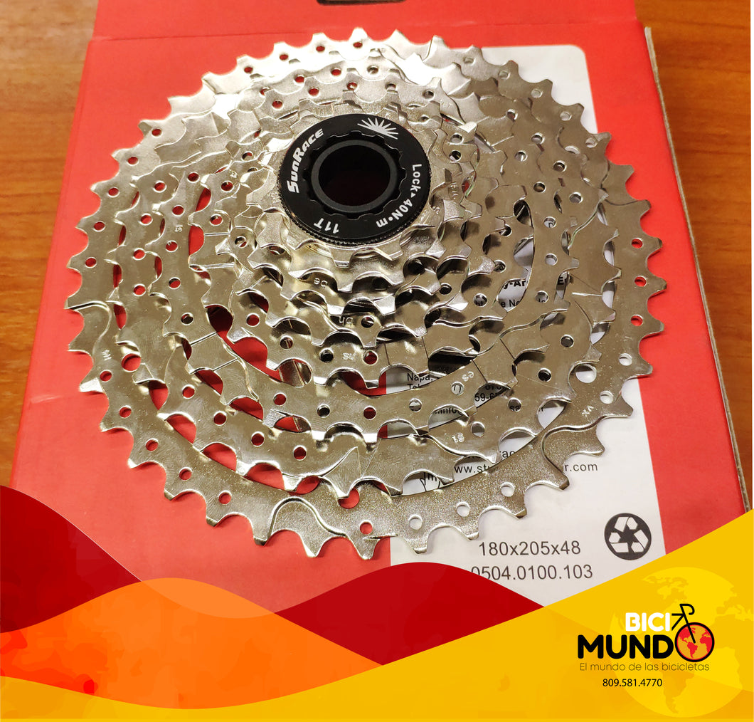 Piñon de Cassette de 8 velocidades SunRace CSM680 11-40T