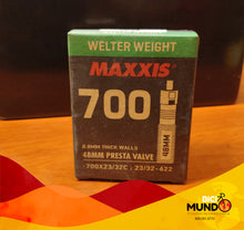 Cargar imagen en el visor de la galería, Tubos 700 x 23/32C Maxxis FV48mm, FV60mm Welter Weight
